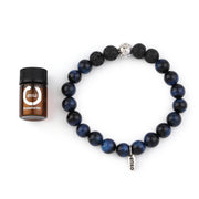 Pulsera ojo de tigre azul